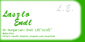 laszlo endl business card